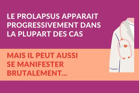 Le prolapsus apparaît progressivement, mais un traitement naturel peut aider. Illustration d'une blouse médicale avec un stéthoscope.